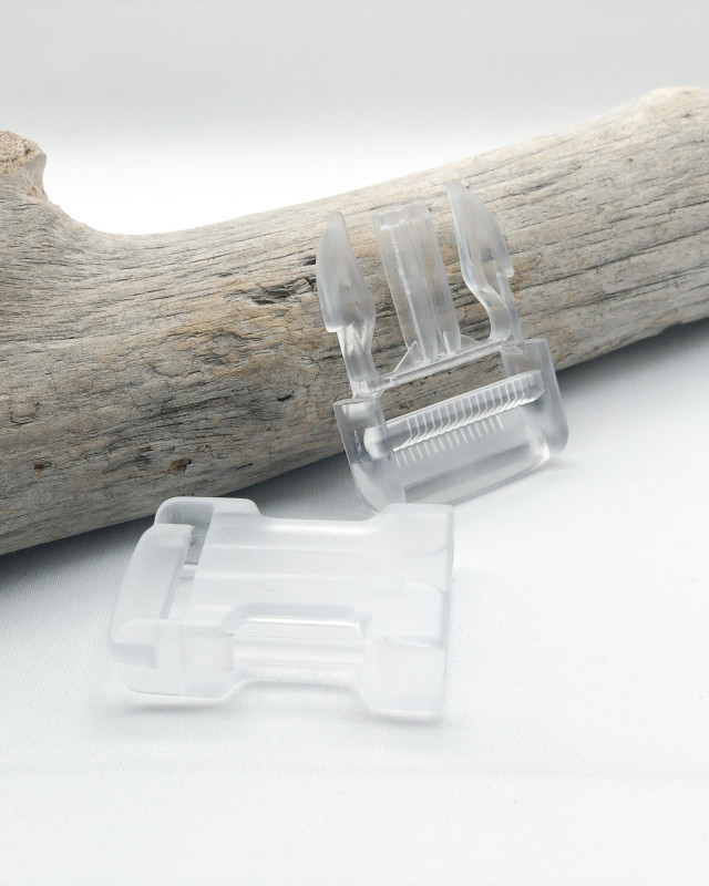 Transparent clip buckle, 30 mm